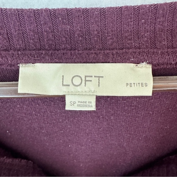 Loft V Neck Sweater Petite Small Purple - Picture 9 of 10